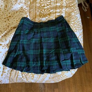 Plaid Pleated Skirt